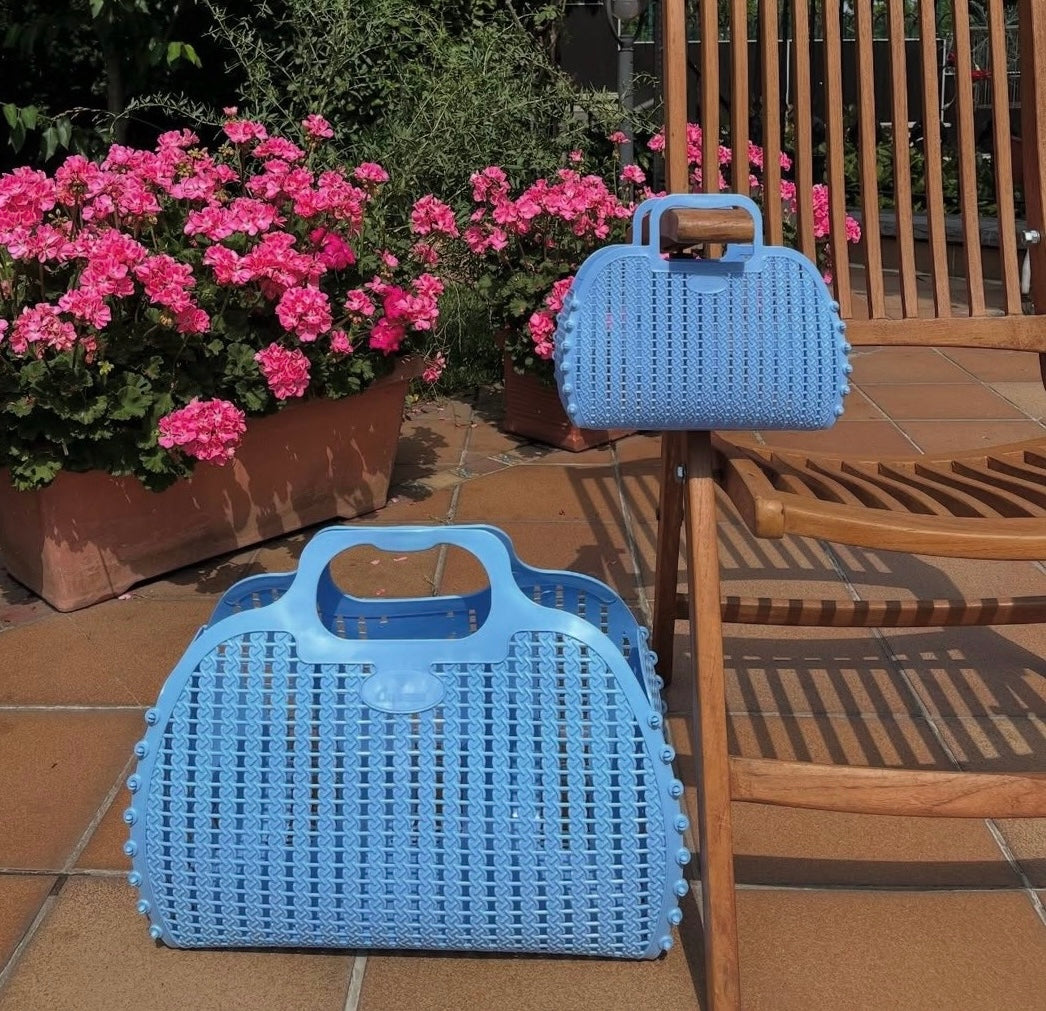 Maxi foldable bag - baby blue