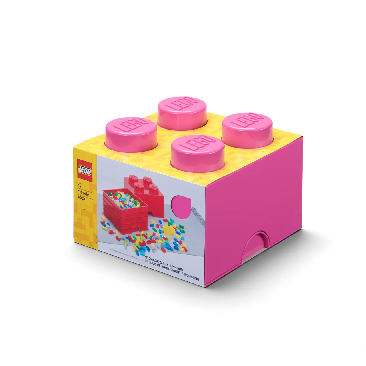 4-Stud Storage Brick – Bright pink