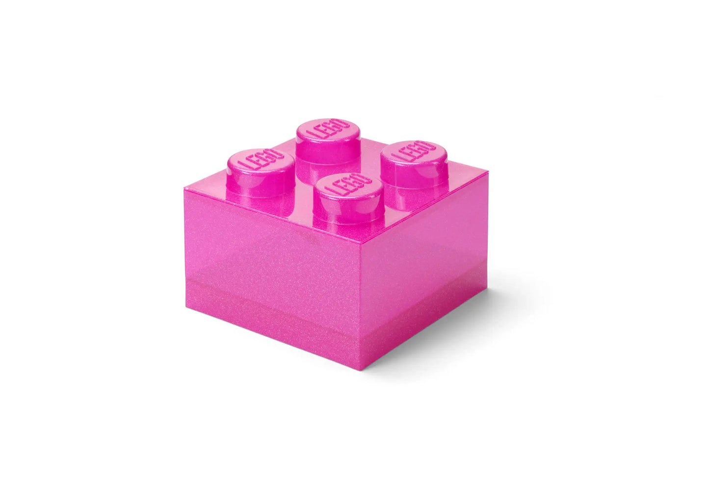 Pink Clear Brick-Shaped Storage Box