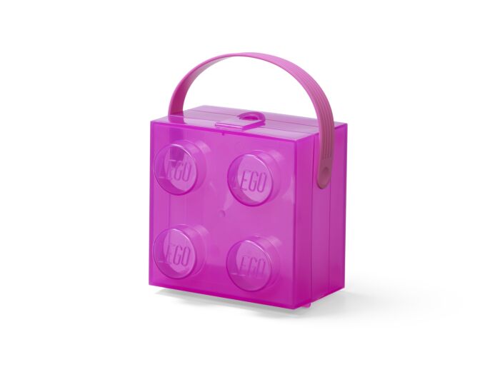 4-stud brick with handle- pink