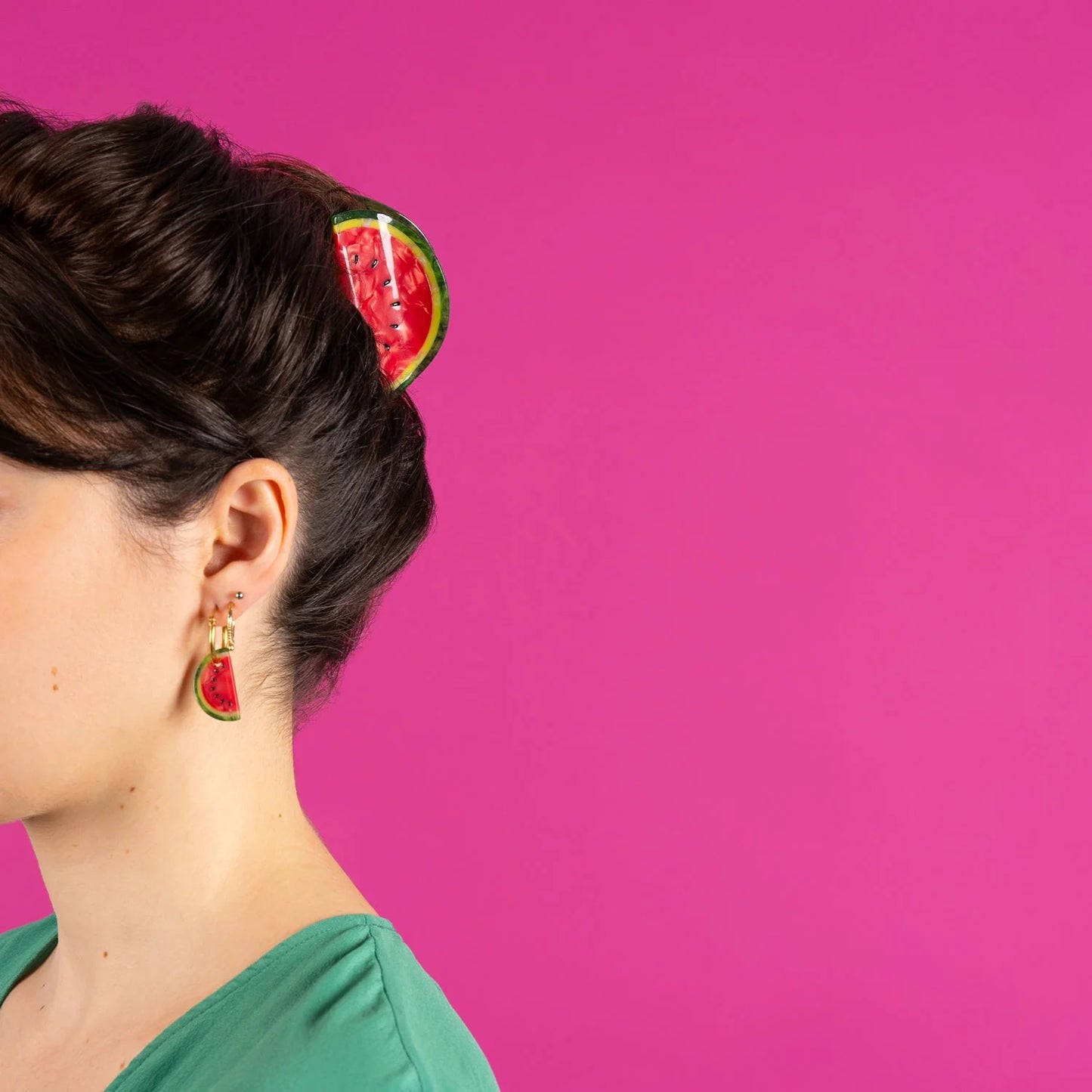 Watermelon hair claw