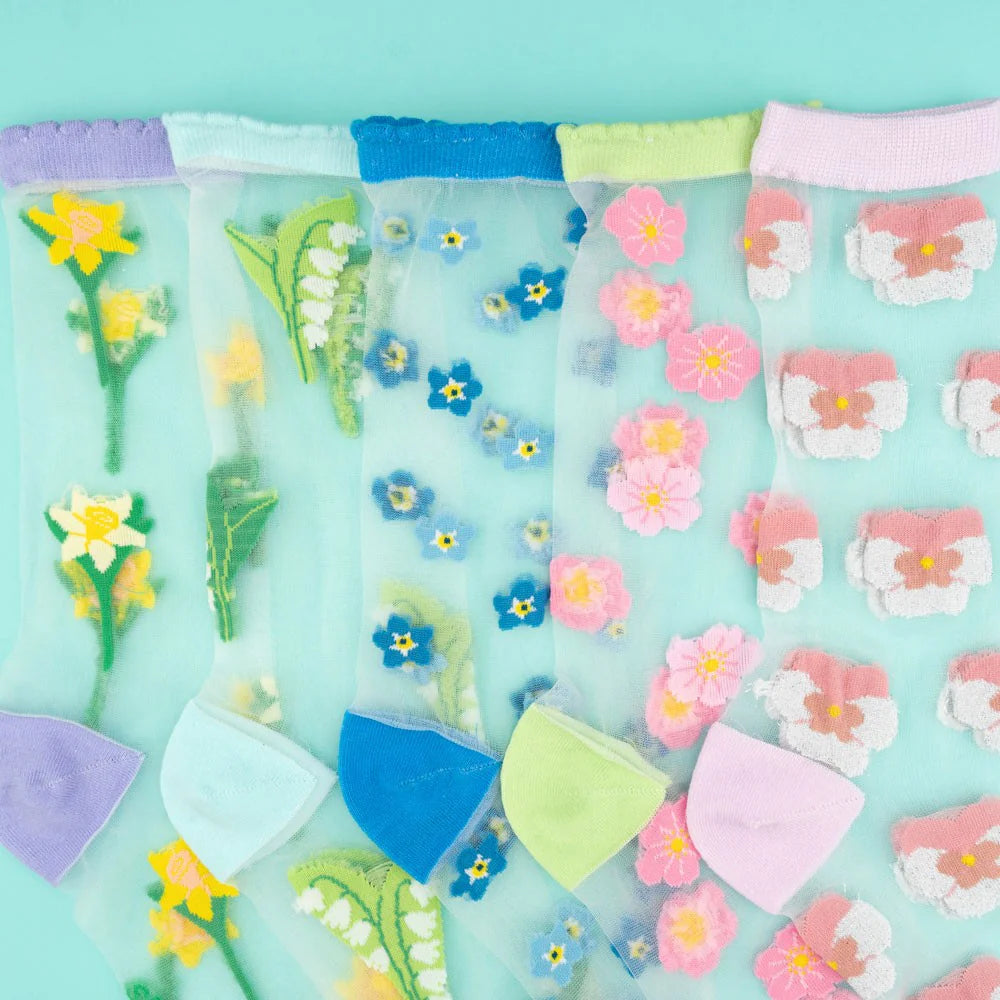 Forget me not sheer socks