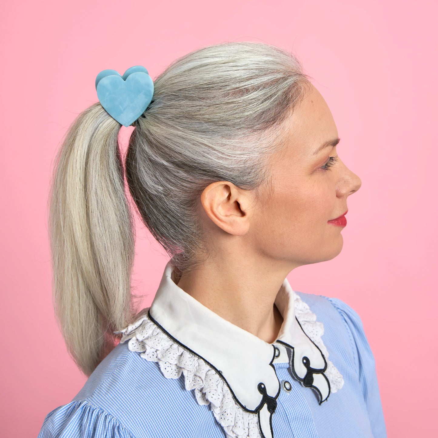 Heart hair claw 🩵