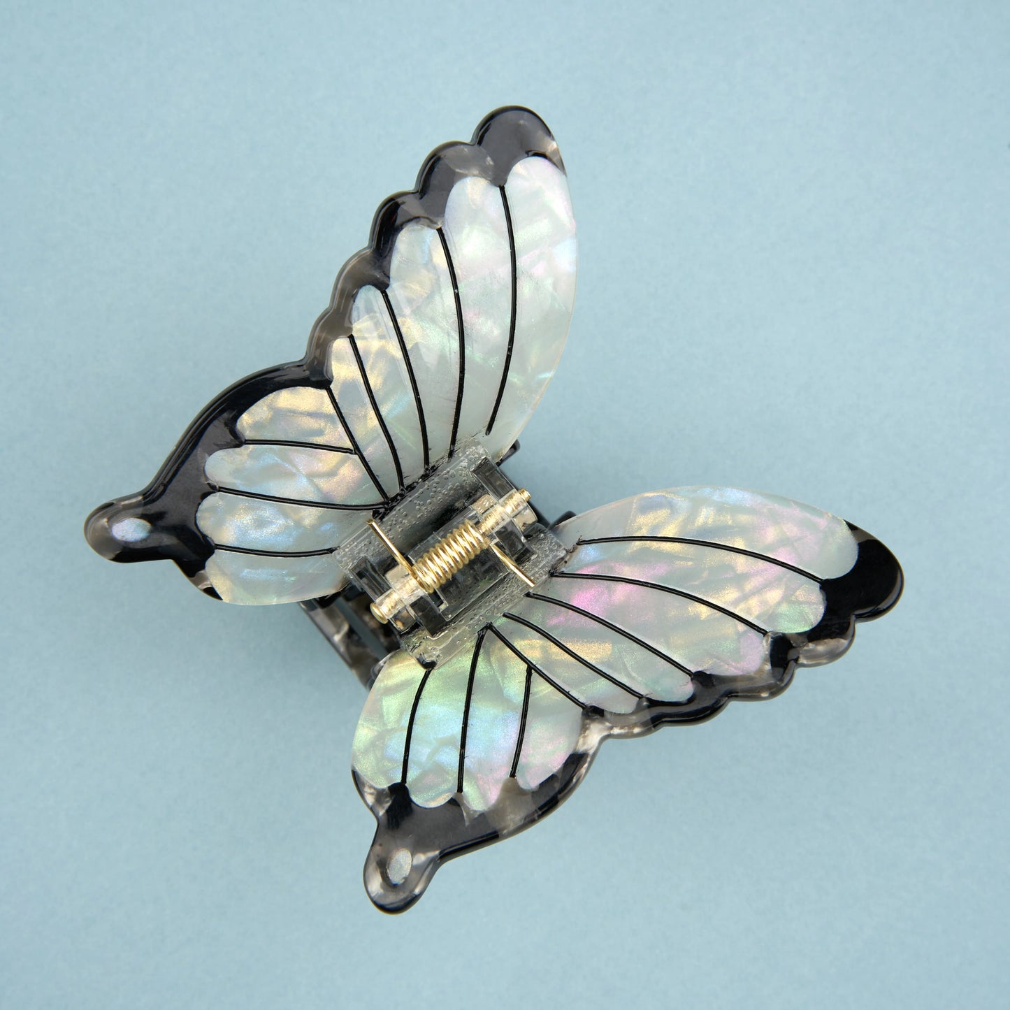 White butterfly hair claw