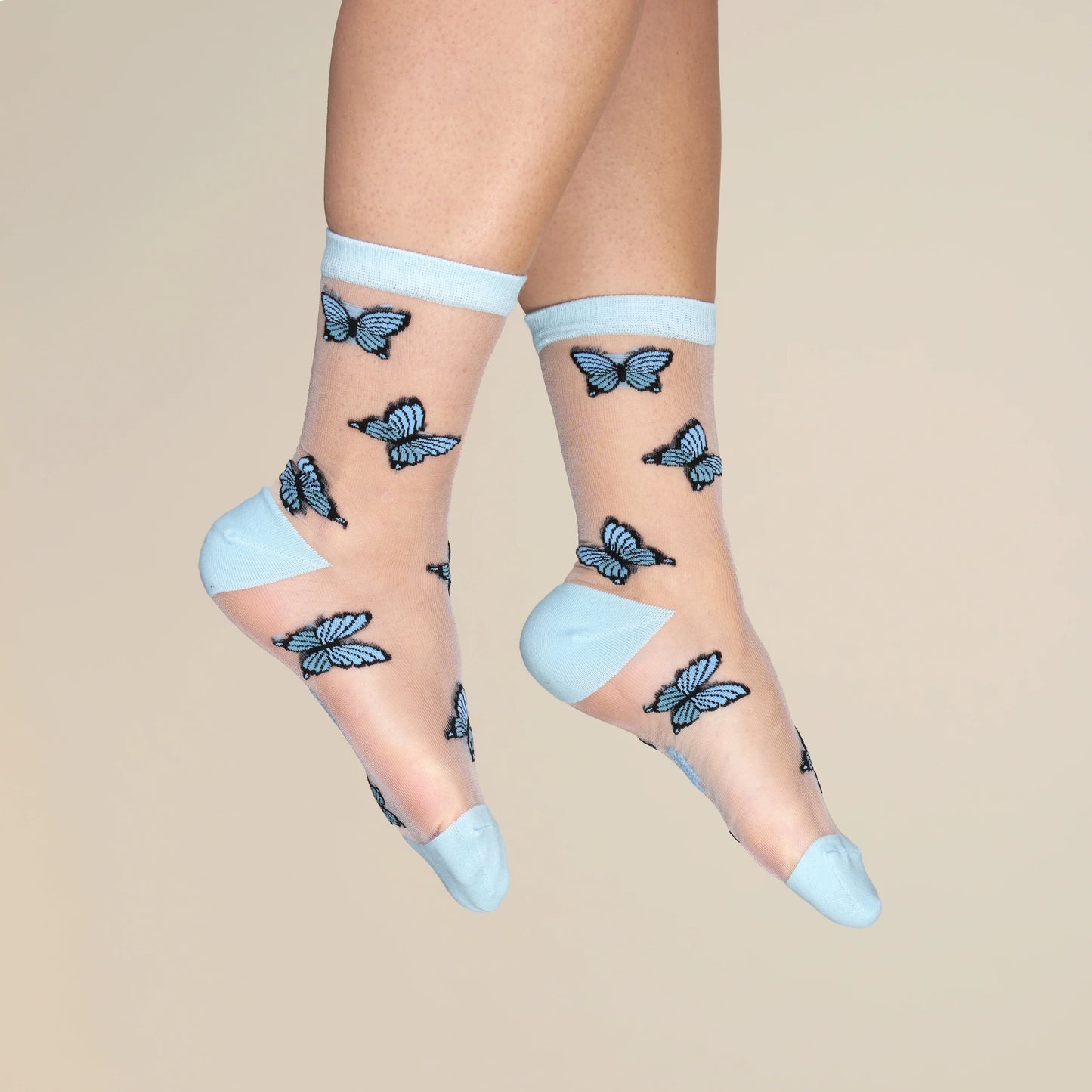 Blue butterfly sheer socks🦋