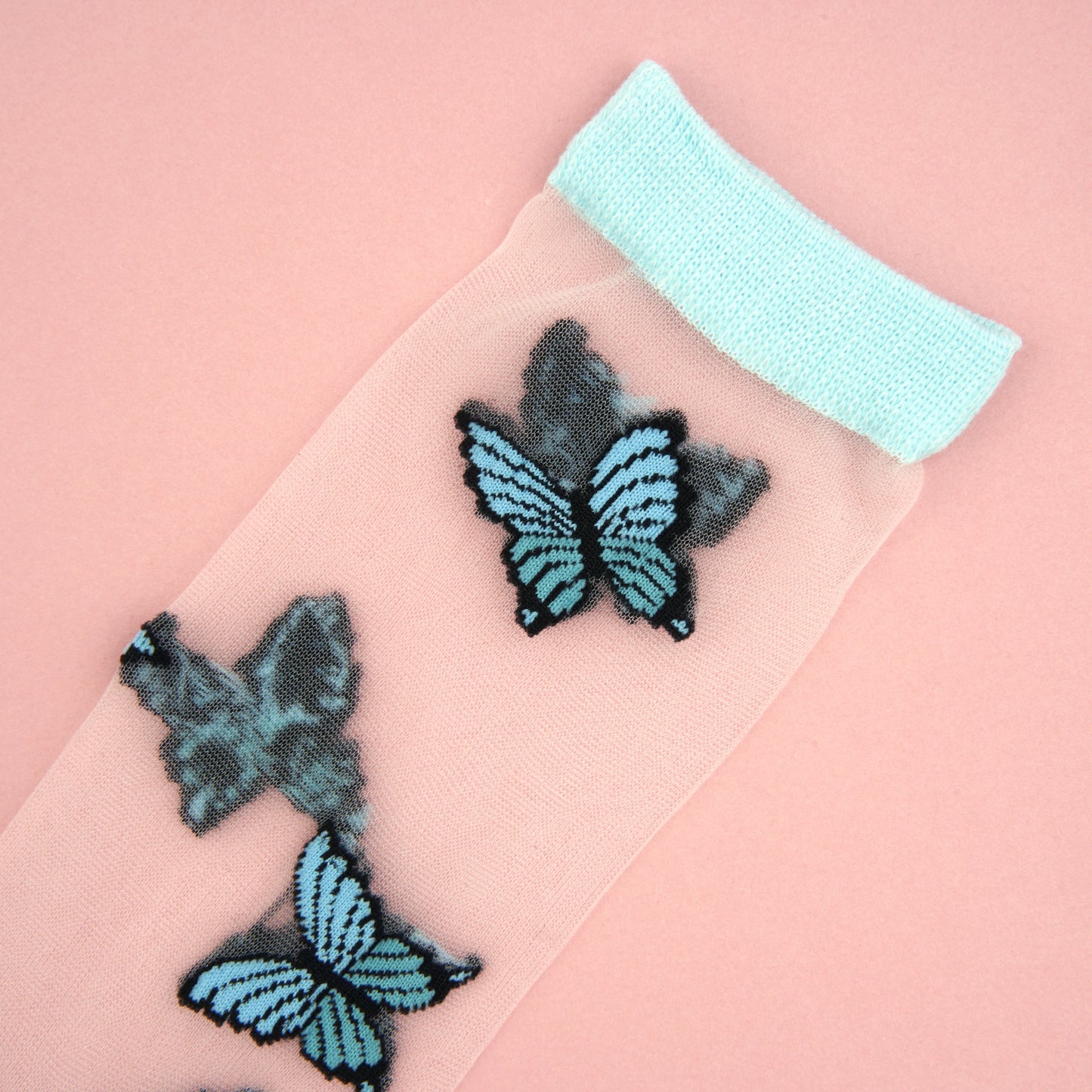 Blue butterfly sheer socks🦋