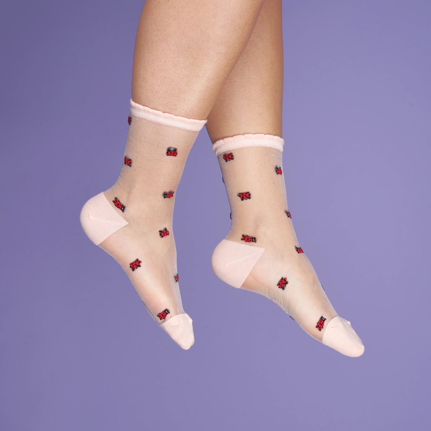 Ladybug sheer socks🐞