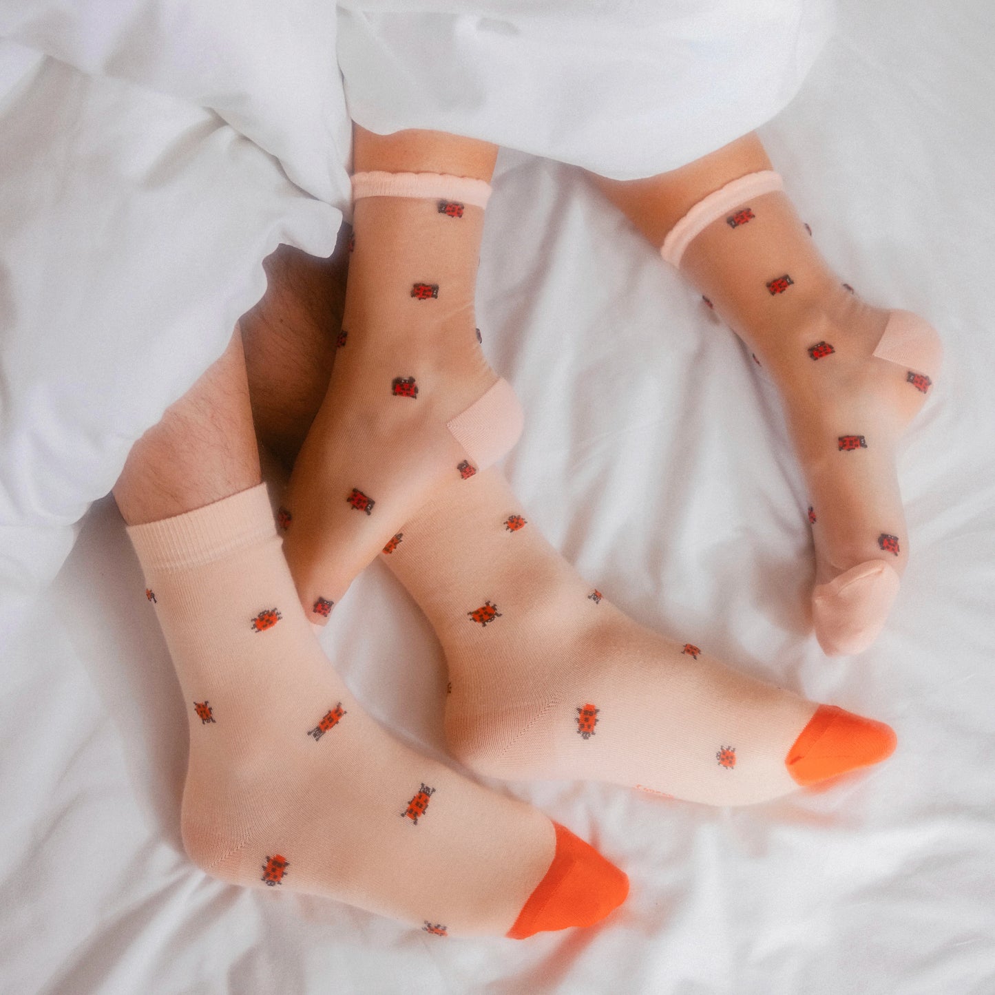 Ladybug sheer socks🐞