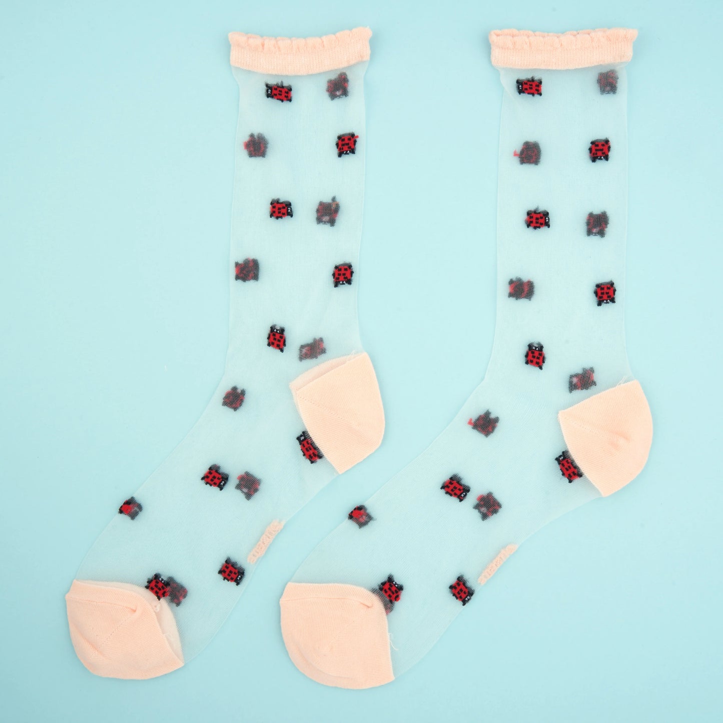 Ladybug sheer socks🐞