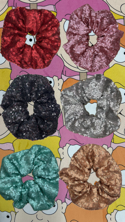 Black sequin scrunchie