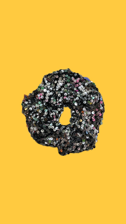 Sequin scrunchie (silver)