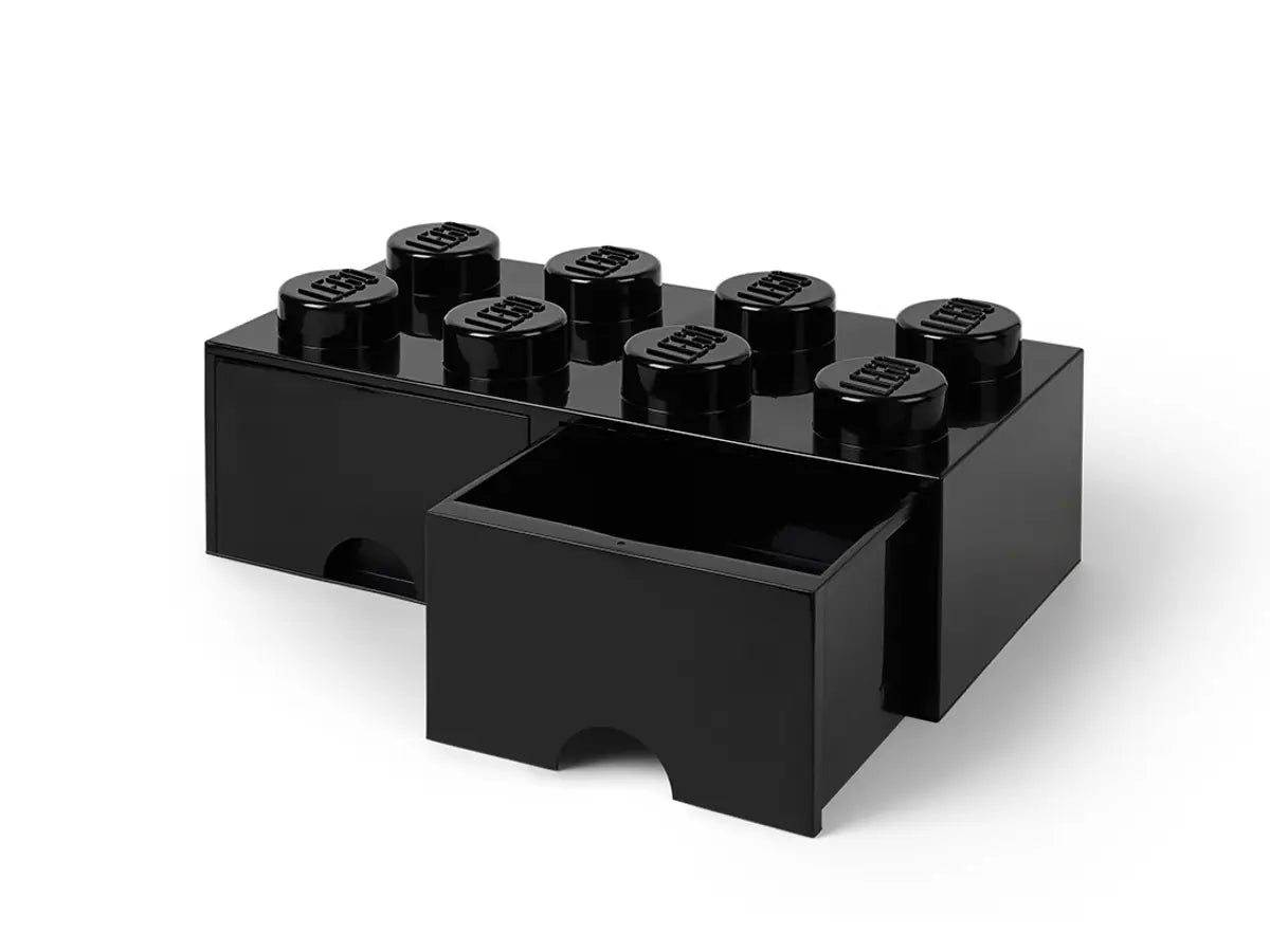 8-Stud Black Storage Brick Drawer