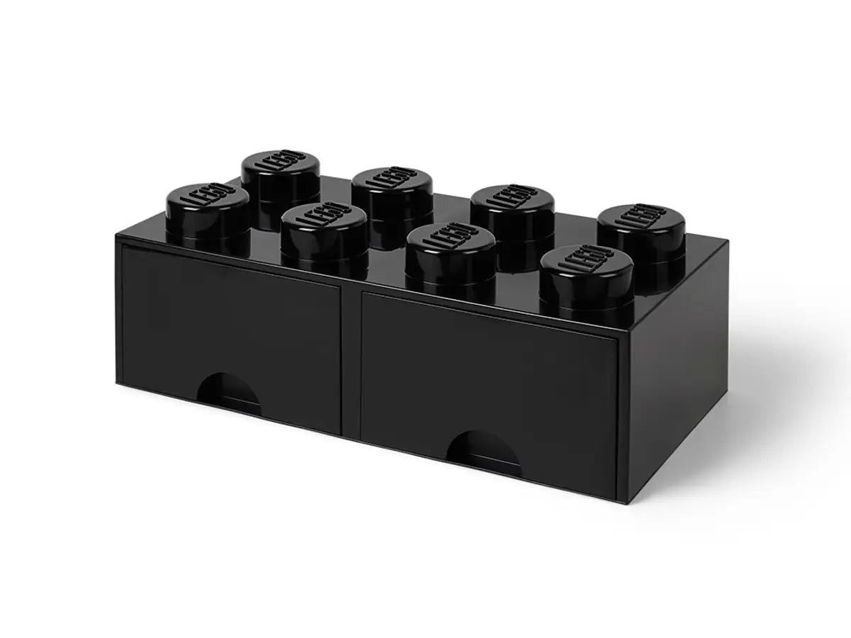 8-Stud Black Storage Brick Drawer