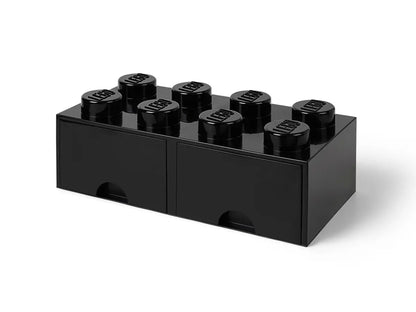 8-Stud Black Storage Brick Drawer