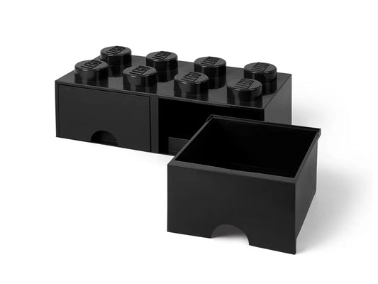 8-Stud Black Storage Brick Drawer