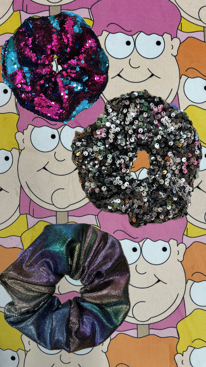 Sequin scrunchie (silver)