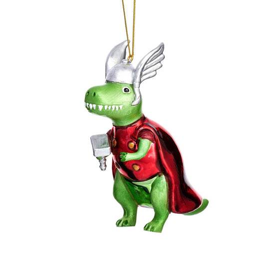 T-Rex Thor With Hammer Shaped Bauble