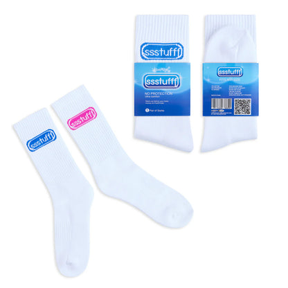 No Protection Socks White