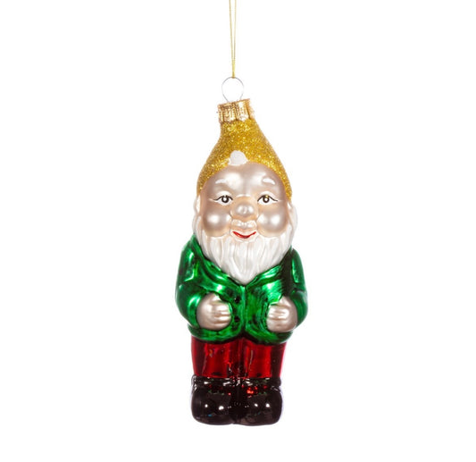 Glass Gnome Shaped Bauble