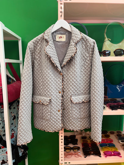 Light jacket with leopard details