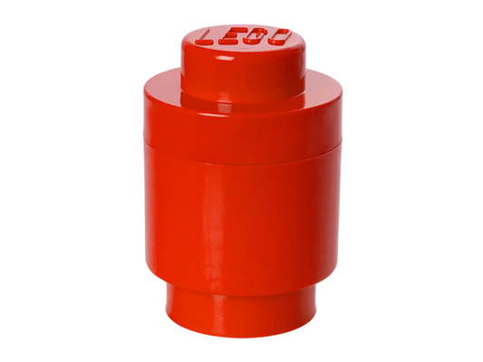 1-Stud Round Storage Brick – Red