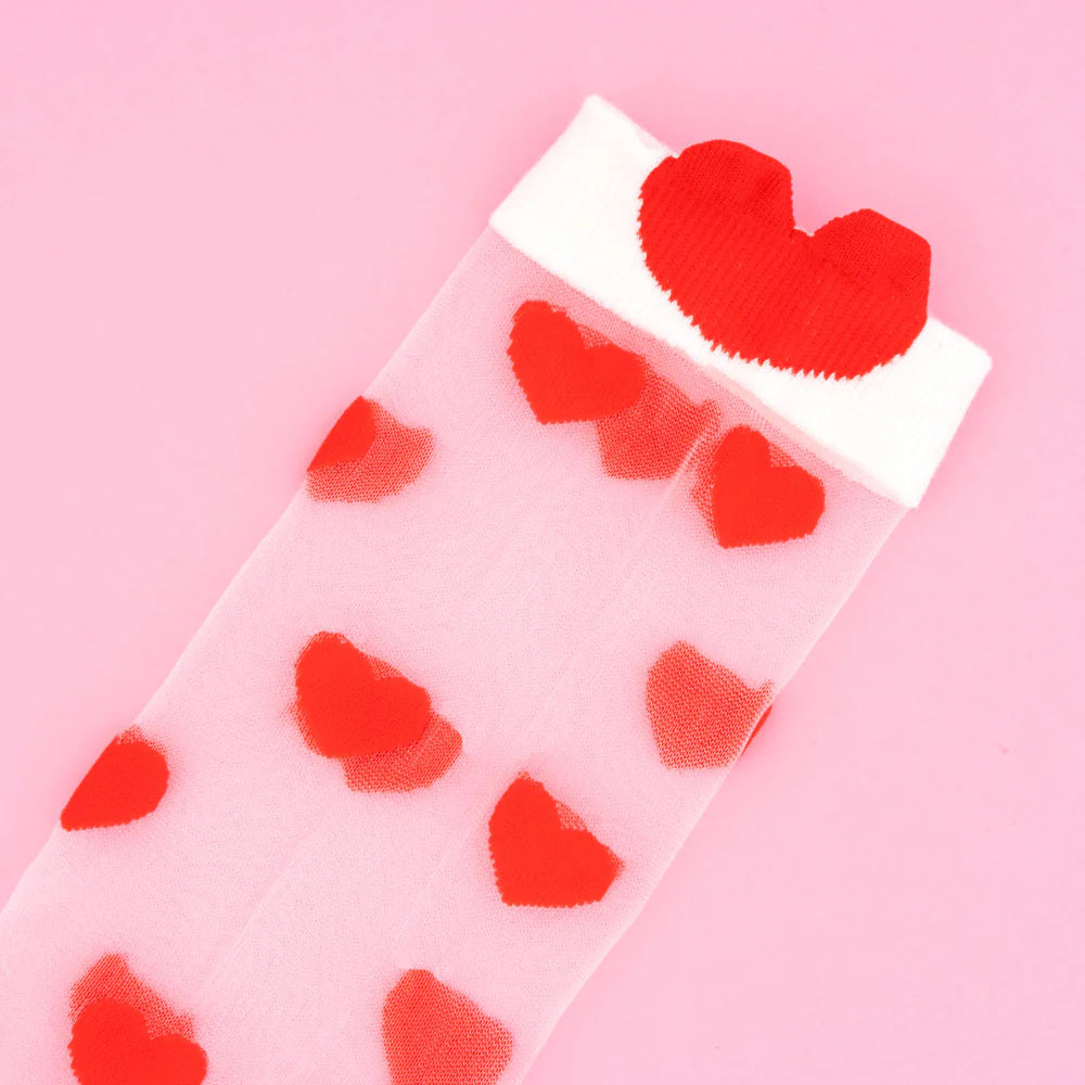 Heart Sheer socks ❤️