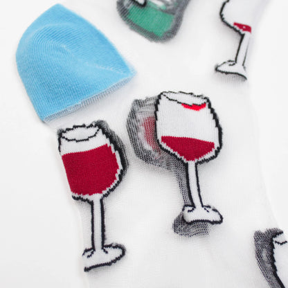 Wine Sheer socks