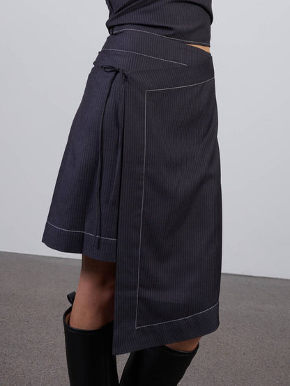 LARISSA PINSTRIPE SKIRT