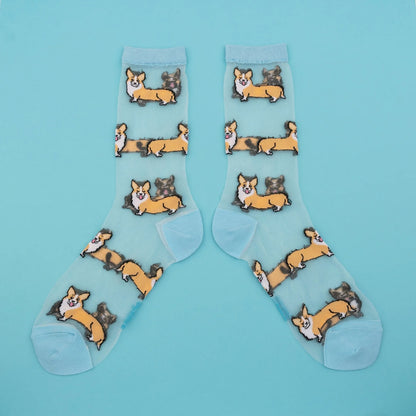 Corgi sheer socks