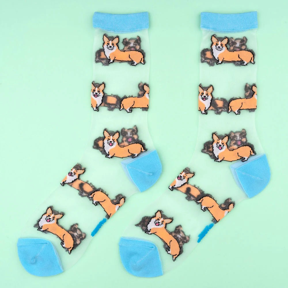 Corgi sheer socks