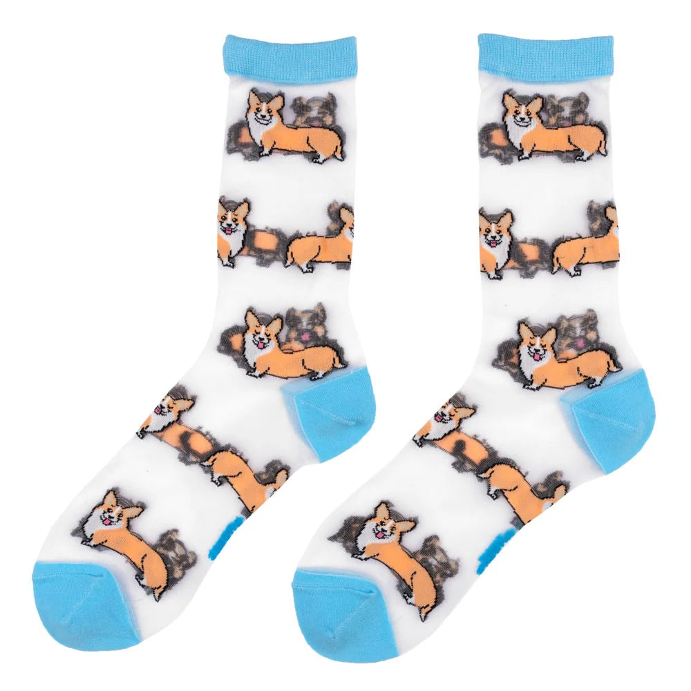 Corgi sheer socks