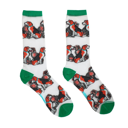 Beagle sheer socks