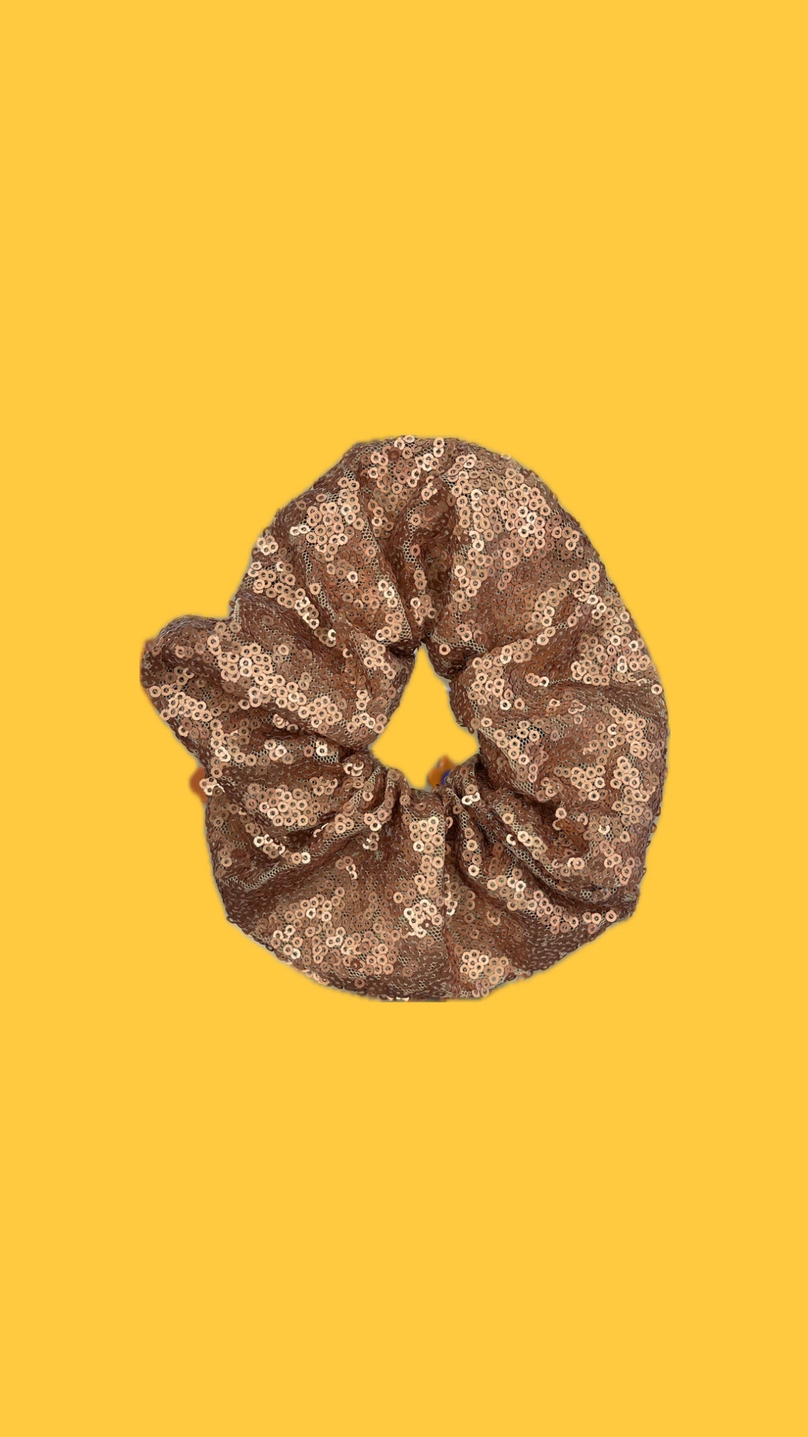 Bronze sequin scrunchie