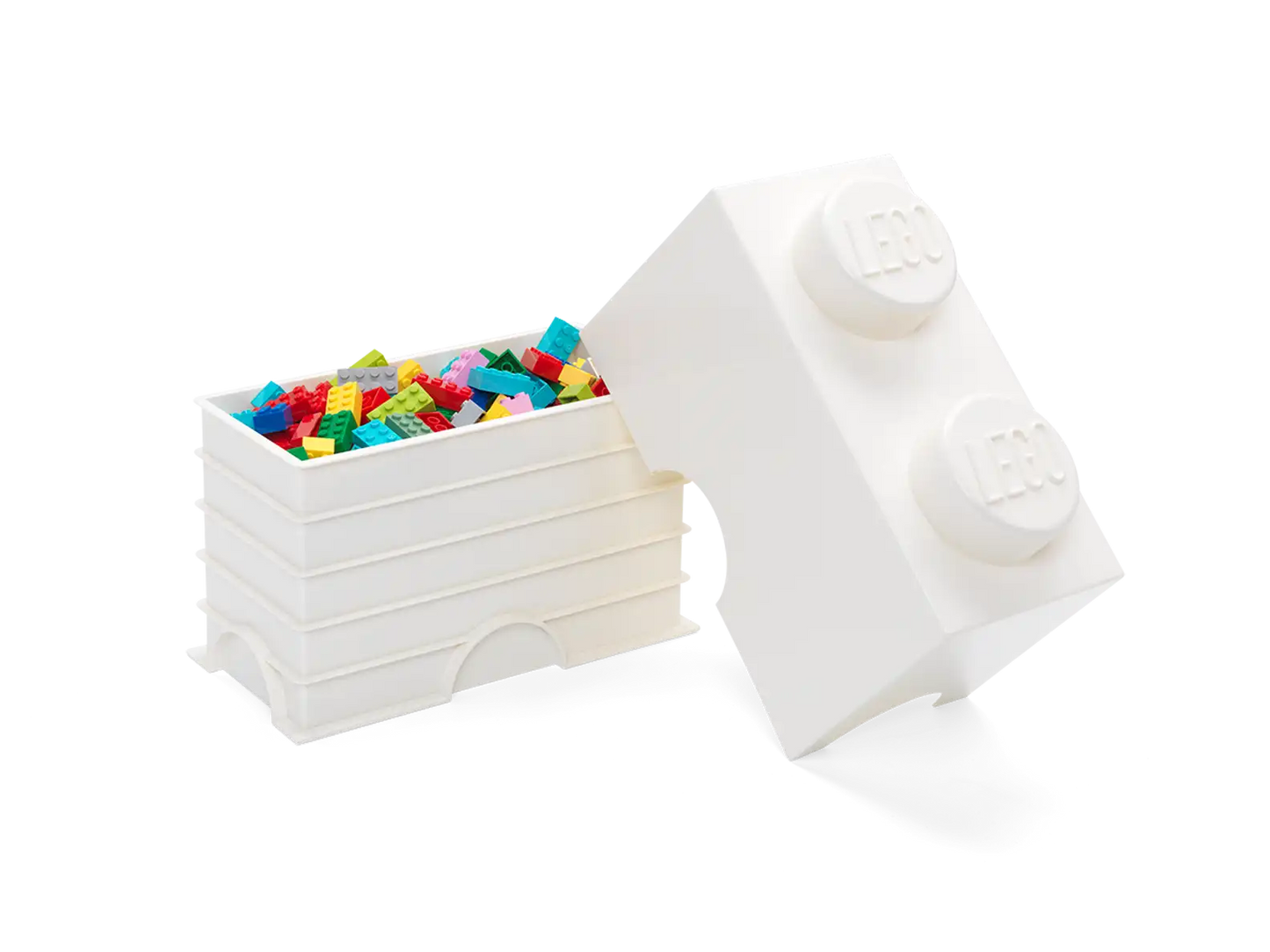 2-Stud Storage Brick - White