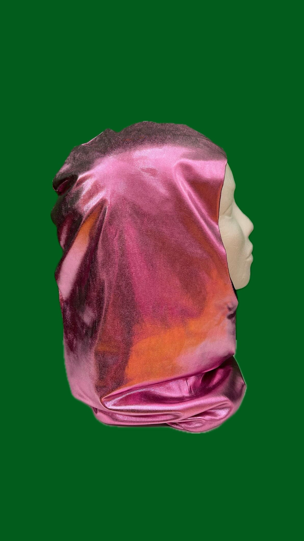 Metallic pink balaclava