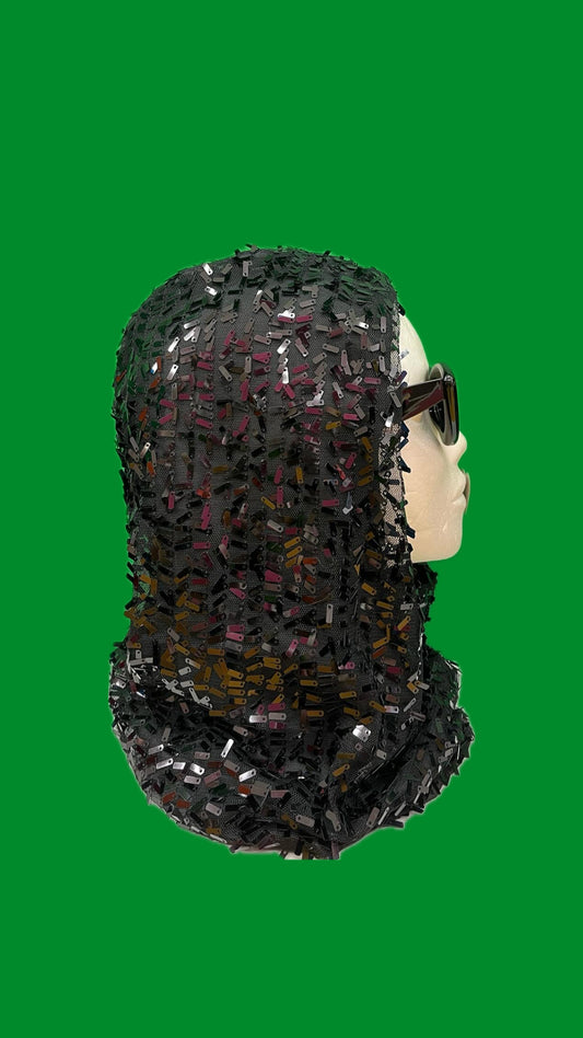 Black drippy balaclava