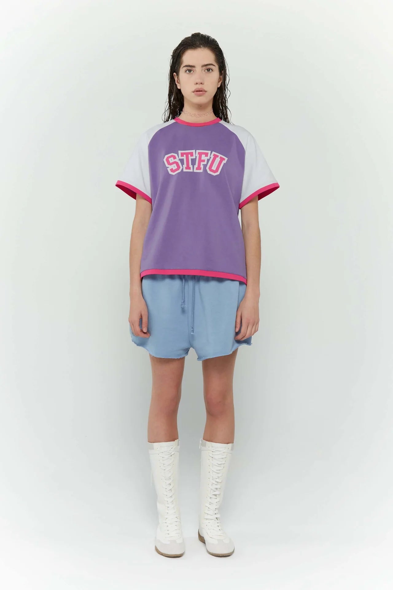 STFU crop tee
