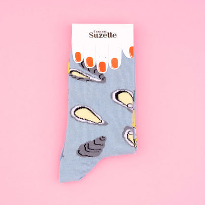 Oyster & lemon socks