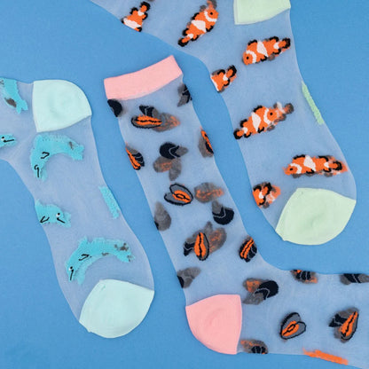 Clownfish sheer socks