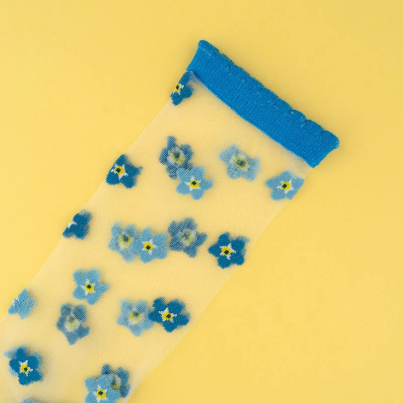 Forget me not sheer socks