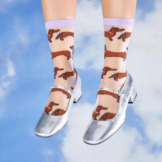 Dachshund sheer socks