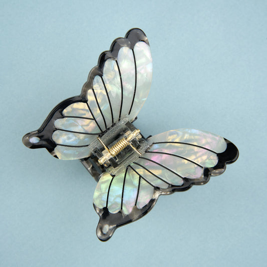 White butterfly hair claw