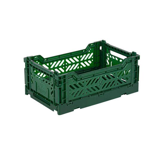 Mini foldable crate - green