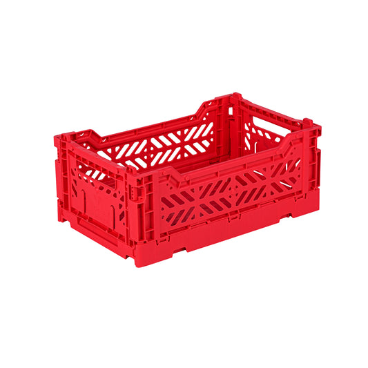Mini foldable crate - red
